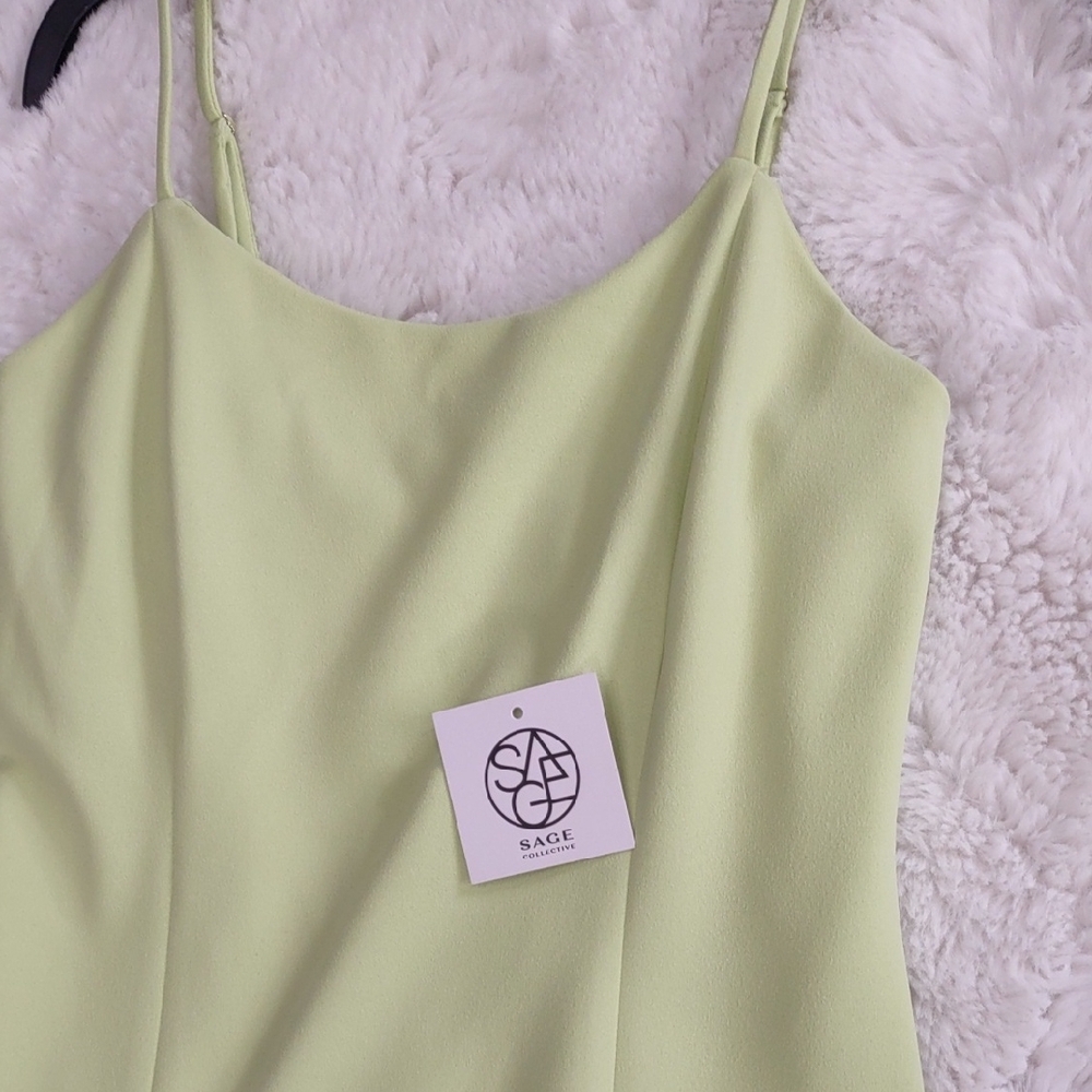 SAGE COLECTIVE Lemon Grass Spaghetti Strap Dress - Picture 15 of 17